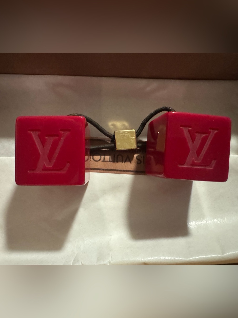 Louis Vuitton Cube hair tie